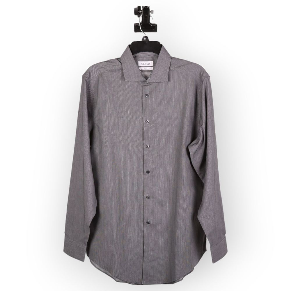 Theory Mens Calvin Klein Long Sleeve Button Down Shirt Size 16 32/33
